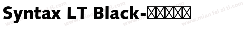 Syntax LT Black字体转换
